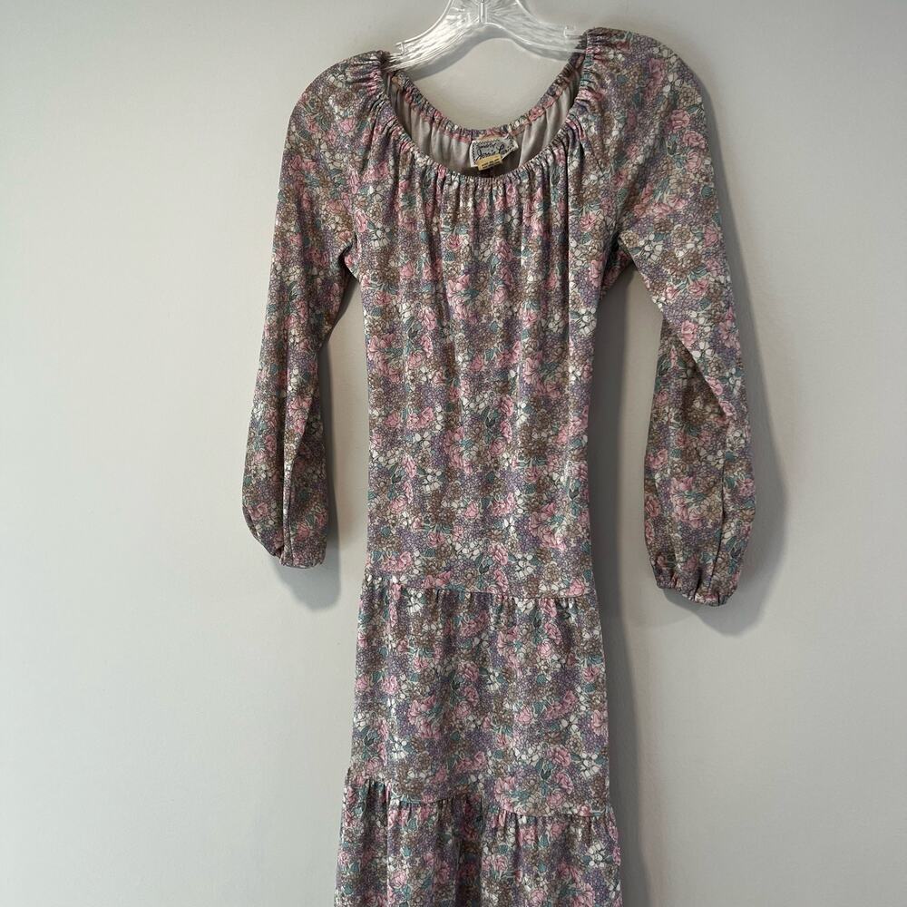 Vintage Union Tag Floral Cottagecore Midi Dress Size 8
